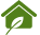 Green holiday cottages icon